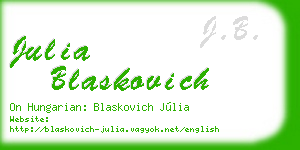 julia blaskovich business card